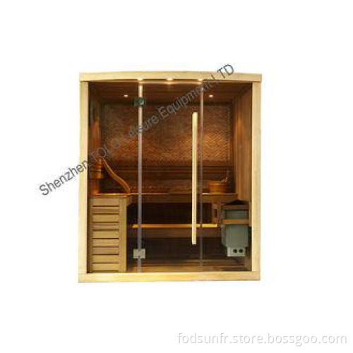 Traditional sauna cabins , square cedar sauna for home / ga
